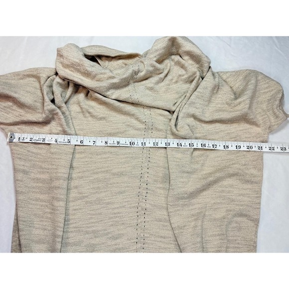 Anthropologie Knitted & Knotted Celise Drape Neck Pullover Medium Top Gold/Beige - Picture 7 of 11